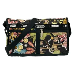 LESPORTSAC(レスポートサック) ショルダーバッグ - 黒×イエローグリーン×マルチ ハワイ限定