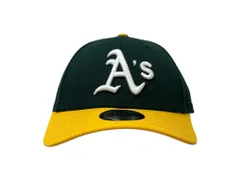 NEWERA (ニューエラ) オークランド・アスレチックス ベースボールキャップ CAP 10047541 F 52～55.8cm グリーン×イエロー キッズ レディース/036