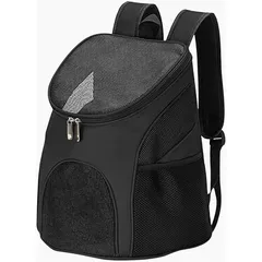 LeafIn ペット リュック キャリーバッグ 犬 猫 折り畳み式 犬用 猫用 きゃりーバッグ お出かけリュック 小型犬 小動物用 旅行 通院 災害避難 バッグ 266 (M, ブラック) 1