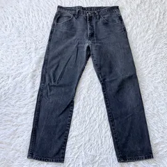 状態良 Rustler ラスラー ブラックデニムパンツ ラングラー 後染め  ジーンズ 古着 891161