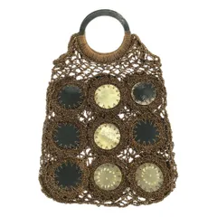 JAMIN PUECH / ジャマンピエッシュ | 編み込み サークルハンドル トートバッグ | ブラウン | レディース