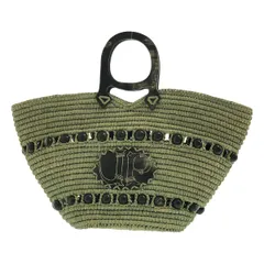 JAMIN PUECH / ジャマンピエッシュ | サークルハンドル カゴ トートバッグ | グリーン系 | レディース