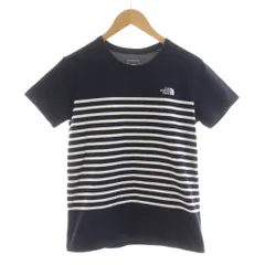 ザノースフェイス THE NORTH FACE S/S Panel Border Tee ショートスリーブパネルボーダーティー Tシャツ カットソー 半袖 M 紺 ネイビー 白 ホワイト NTW32137 /RR