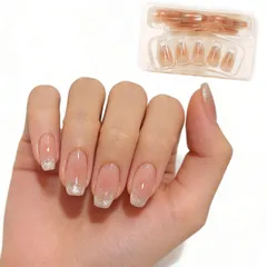 両面テープ 成人式 光沢 結婚式 つけ爪 パーティー おしゃれ 24枚 花嫁ネイル セット/ネイルチップ /
