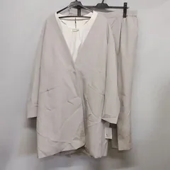 レディース　スーツ　ジャケット　ブラウス　パンツ　セレモニー　グレージュ　オフホワイト　大きいサイズ　4L  ☆KP-034☆