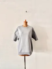 【美品】Mila Owen　クルーネックニット半袖プルオーバー　グレー