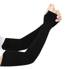 【特価商品】アームカバー uvカット 冷感 腕カバー 日焼け防止 アームスリーブ レディース メンズ ロング 紫外線対策 両腕 指掛けタイプ 男女兼用 吸汗速乾 伸縮性 ランニング バレーボール スポーツ 通勤通学 オートバイク 屋外作業用