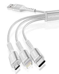 【特価セール】充電ケーブル 3in1 急速 1.2m 充電コード 3 in 1 超高耐久 Type C Micro USB 3台同時充電 iPhone Android タイプC 各種対応