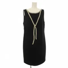 グレースクラス GRACE Class ワンピース 38 黒 ブラック ノースリーブ ラウンドネック ラインストーン装飾 /JP