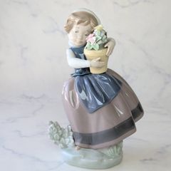 LLADRO リヤドロ 春の花かご フィギュリン 少女 花 リアドロ|4789