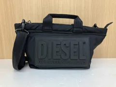 DIESEL ディーゼル ハンドバッグ トートバッグ ショルダーバッグ 2WAY ビックロゴ ラバーロゴ ブラック 通年