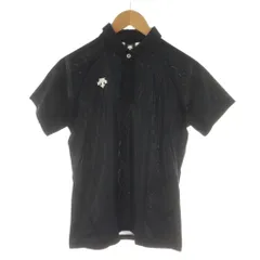 デサント DESCENTE ポロシャツ SS 黒 ブラック ロゴ 半袖 /RR