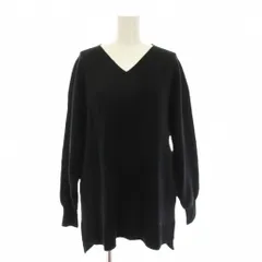 スローブ イエナ SLOBE IENA  21AW ウォッシャブルウールスムースプルオーバー ニット セーター 黒 ブラック Vネック 長袖 21080912274040 /YM