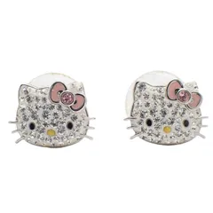 SWAROVSKI スワロフスキー ハローキティ ピアス シルバー色金具/ラインストーン【いおき質店】