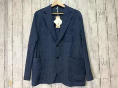 【タグ付き】J.PRESS ジェイプレス ストレッチリネンシアサッカー ジャケット JKOVGM0531 テーラードジャケット ネイビー M 