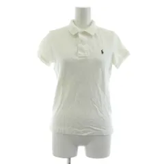 ラルフローレン RALPH LAUREN THE SKINNY POLO ポロシャツ カットソー 鹿の子 L 白 ホワイト ロゴ刺繍 半袖 /KU