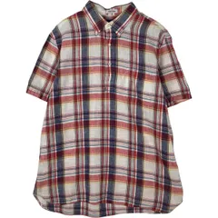 古着 ラルフローレン Ralph Lauren CLASSIC FIT 半袖 ボタンダウン チェックシャツ メンズXL相当/eaa617283