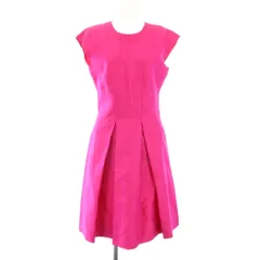 ケイトスペード KATE SPADE ワンピース フレンチスリーブ ひざ丈 シルク コットン 4 ピンク /TK