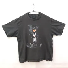 古着　美品　BATMANRETURNS　バットマン　リターンズ　Tシャツ　綿100%　黒　Lサイズ　バットマン　キャットウーマン　ペンギン　アイコニック　アートワーク　ポスタービジュアル　グラフィック　映画　ムービー　キャラクター　人気　アメカジ　大判プリント
