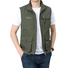 【人気商品】メンズ ベスト アウトドアベスト メッシュ 速乾 作業着 軽量 撥水 多機能 6ポケットノースリーブ フィッシング 父の日 撮影用 登山 春 夏 秋 MJ02