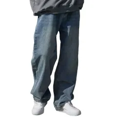 【在庫処分】ジーンズ メンズ ワイド デニムパンツ メンズ ズボン ワイド ジーパン 大きいサイズ ゆったり ルーズ イージー