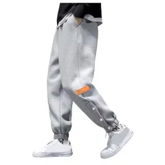 【特価商品】ジャージ メンズ 下 裏起毛 スウェットパンツ 大きいサイズ 温かい スポーツズボン サイドボタン 裾ボタン おしゃれ ジョガーパンツ 暖かい 厚手 裏ボア 裏フリース イージーパンツ ゆったり 無地 秋冬 オシャレ ボトムス