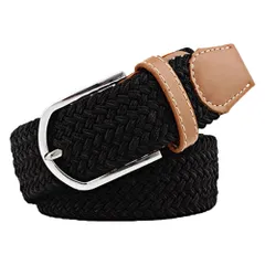【特価セール】Jyuncho ベルト メンズ 穴なし レディース 編み込み 16色 メッシュ ビジネス&カジュアル 紳士 伸縮 サイズ調整フリー ファッション 編みこみ メッシュベルト ゴム ベルト 男女兼用 伸びる ストレッチ 楽ちん仕様 カジュアル