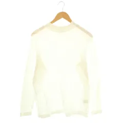 トゥモローランド TOMORROWLAND アルビニスムース モックネックプルオーバー Tシャツ カットソー 長袖 コットン M 白 /NR