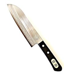 ラスト1点】伊勢屋 三徳包丁 ダマスカス V金10号 180mm 関の刃物