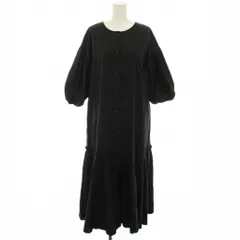 ヴェロフォンナ Re.Verofonna ワンピース SAMPLE 黒 七分袖 ボリュームスリーブ ティアード /RE