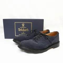 Tricker's (8.5) ウィングチップ シューズ スウェード スエード M5633 トリッカーズ H4-30のサムネイル