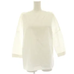 セオリーリュクス theory luxe 17SS シャツ ブラウス プルオーバー 40 白 ホワイト 七分袖 ボートネック 無地 /HN