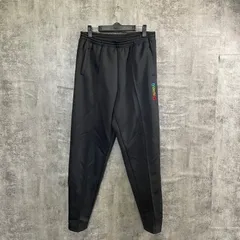 【T-383】SPALDING スポルディング トラックパンツ ブラック 黒 メンズXL ジャージパンツ 刺繍ロゴ スポーツウェア ウエストゴム ランニング トレーニング カジュアル ストリート ボトムスのサムネイル