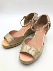 Odette e Odile オデットエオディール ユナイテッドアローズ 54950 リボン ウェッジソール サンダル sizeS/ベージュ ■■ レディース