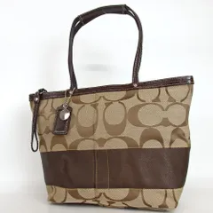COACH コーチ シグネチャー トートバッグ キャンバス レザー 18-511(9))