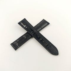 OMEGA 純正レザーベルト ブラック クロコダイル19ミリ 98000 100