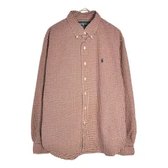 Polo by Ralph Lauren ポロ ラルフローレン ボタンダウン 長袖シャツ ギンガムチェック マルチカラー(メンズ XL)中古 古着 X4339