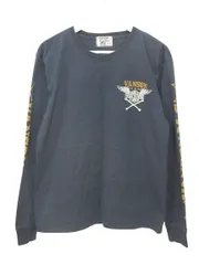 バンソン VANSON プリント 長袖 カットソー ロンT ネイビー L ロングスリーブ Tシャツ トップス