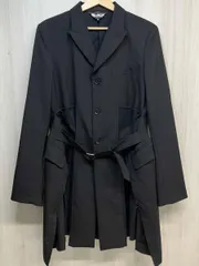 BLACK COMME des GARCONS M カットオフ ウール ギャバジン テーラード ジャケット トレンチ コート ブラック コムデギャルソン 1S-J020