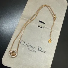 Christian Dior クリスチャンディオール　 Diorロゴオーバルトップネックレス　ゴールドカラー　ビンテージ