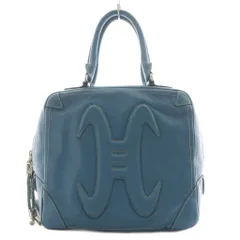 コールハーン COLE HAAN ハンドバッグ ロゴ レザー 水色 ライトブルー /AN37