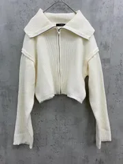 w closet ダブルクローゼット スタンドZIPカーディガン 2WAY ベスト カーディガン sizeF/オフホワイト ■◇レディース