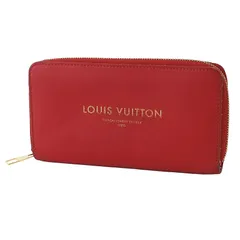 ルイ・ヴィトン LOUIS VUITTON ジッピーウォレット パナーム レッド ラウンドファスナー 長財布 赤 ゴールド金具 M58043
