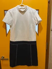 Y【Y2-25】◇ Brooks Brothers サイズXS 半袖ワンピース　白色紺色