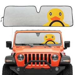 ジープ用サンシェード フロントガラスカバー シェードヒートシールド Jeep Wrangler TJ JK JL & Gladiator JT 2/4ドアに対応 1個, XY014 0