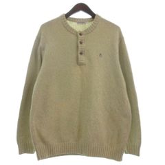 ハッシュパピー Hush Puppies ニット セーター 長袖 ロゴ 黃 イエロー L