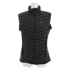 ジャックウルフスキン Jack Wolfskin ダウンベスト ジップアップ M 黒 ブラック 1203661 /YM