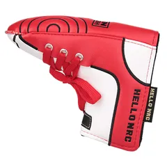 【人気商品】ゴルフパターカバー ヘッドカバー オデッセイ 2ボールに対応 マレット用 マグネットタイプ ホルダー付き スコッティーキャメロン オデッセイに適合 ピンタイプ用 スニーカースタイル 赤、青、黒3種色