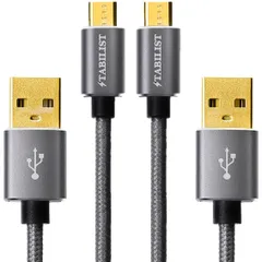 【人気商品】【国内ブランド】[PS4 Xbox One コントローラー対応] マイクロUSBケーブル Micro usb 2m 2本組 2.4A 急速充電ケーブル コントローラー 純正 Pro プレステ4 android type-b アンドロイド スマホ