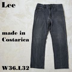 Lee W36L32 コスタリカ製 フェード ブラックデニム コットン100％ ブラックジーンズ リー